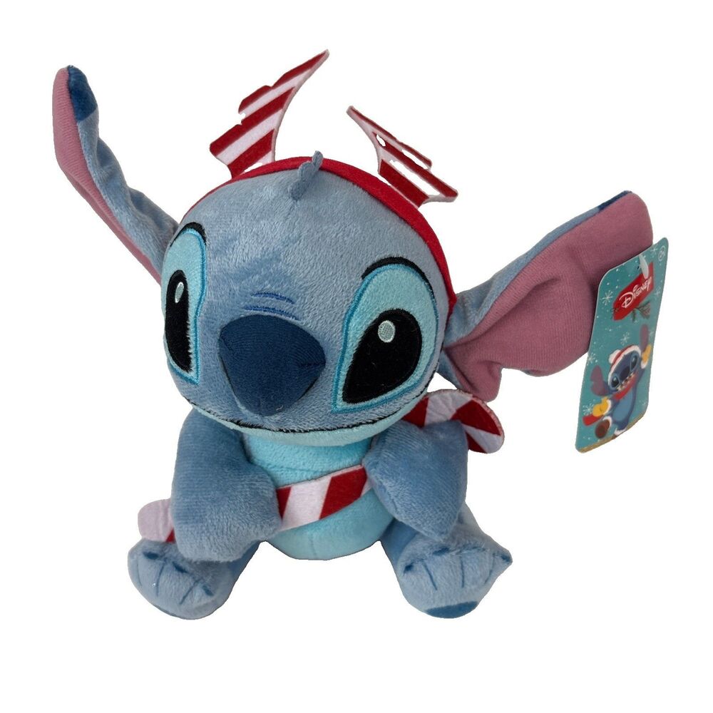Disney Stitch Holiday Candy Cane 8”Plush, NWT